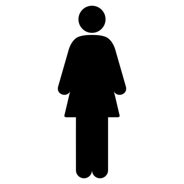 Woman Flat Vector Icon — Stock Vector