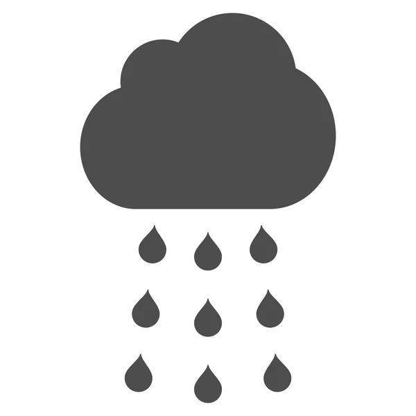 Regn moln platta vektor Icon — Stock vektor