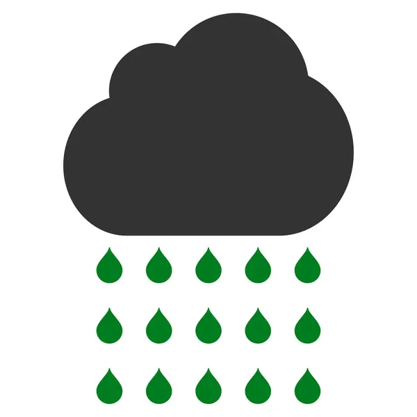 Rain Cloud ploché vektorové ikony — Stockový vektor