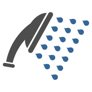 Duş düz vektör simgesi