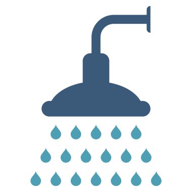 Duş düz vektör simgesi