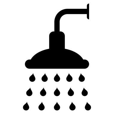 Duş düz vektör simgesi
