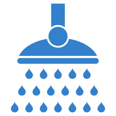 Duş düz vektör simgesi