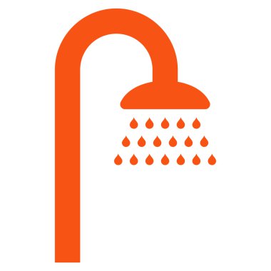 Duş düz vektör simgesi