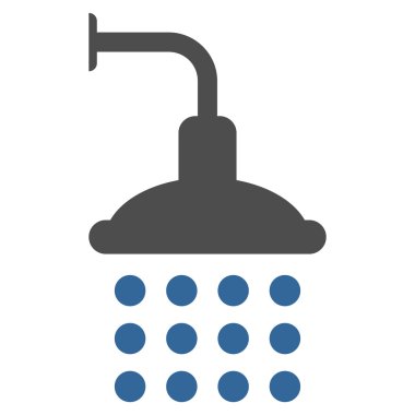 Duş düz vektör simgesi
