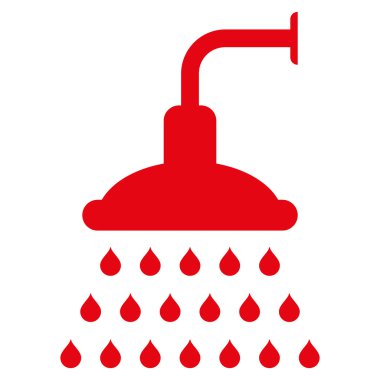 Duş düz vektör simgesi