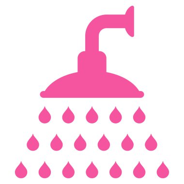 Duş düz vektör simgesi