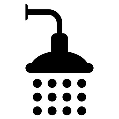 Duş düz vektör simgesi