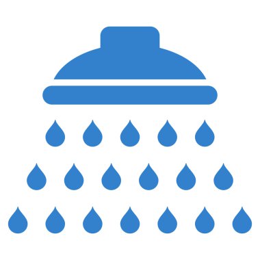 Duş düz vektör simgesi