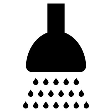 Duş düz vektör simgesi