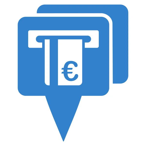 Euro Atm Ponteiros Flat Glyph Icon — Fotografia de Stock