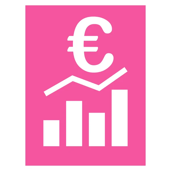 Eura prodej zpráva plochý glyf ikona — Stock fotografie