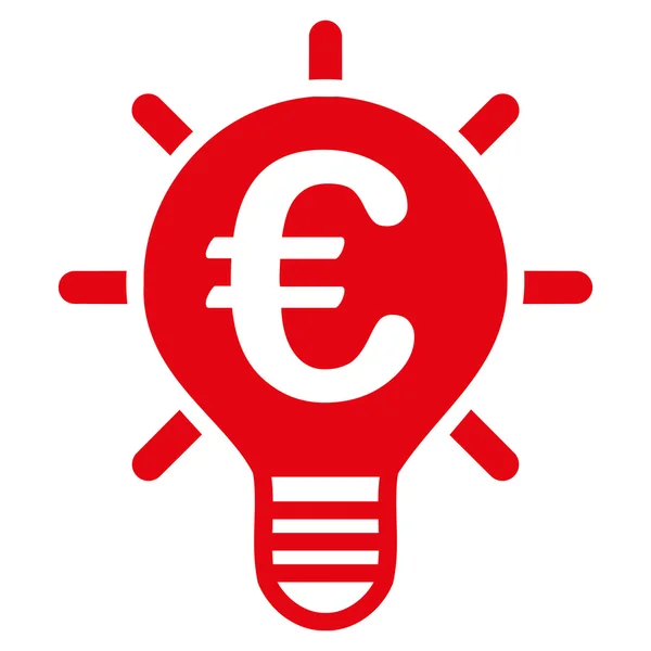 Ikona euro plochá glyf inovace — Stock fotografie
