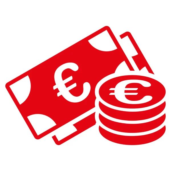 Euro Money Flat Glyph Icono —  Fotos de Stock