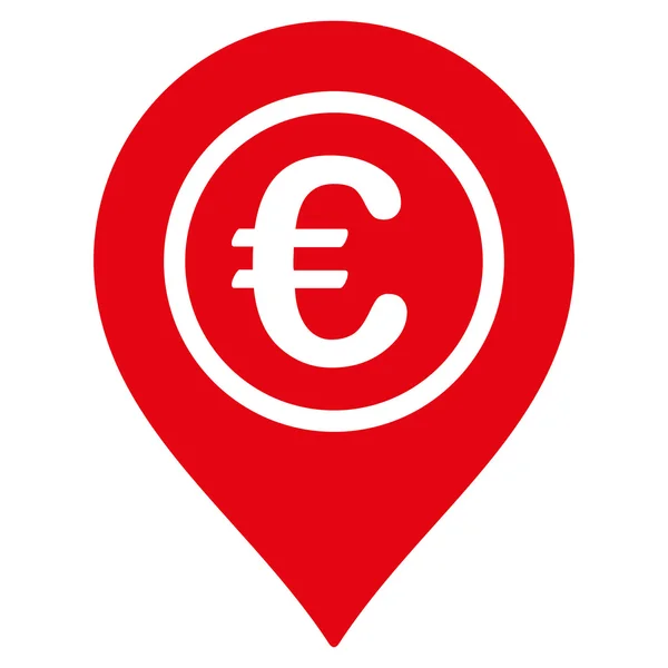 Euro lapos karakterjel ikonra — Stock Fotó