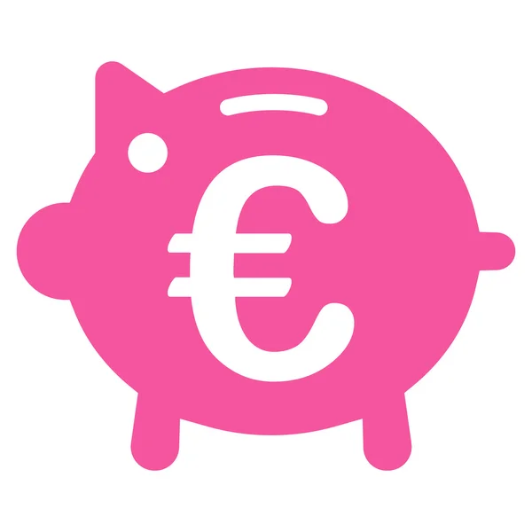 Euro Piggy Bank flad Glyph ikon - Stock-foto