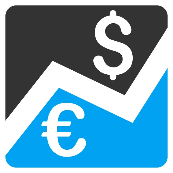 Forex markt grafiek platte Vector Icon — Stockvector