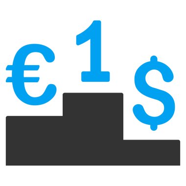 Para birimi rekabet düz vektör simgesi