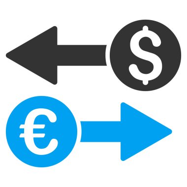 Para transferleri düz vektör simgesi