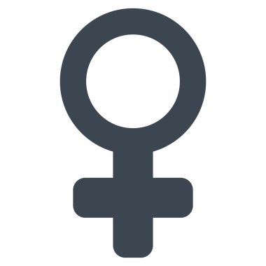 Kadın sembolü düz vektör simgesi