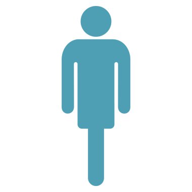 Adam düz vektör simgesi