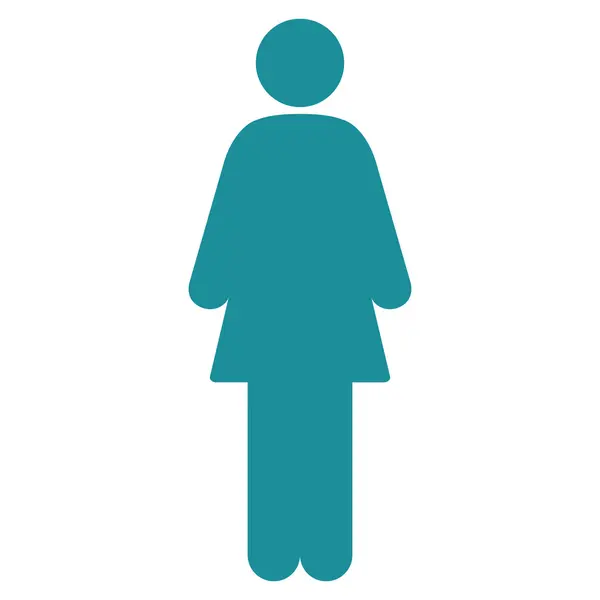 Woman Flat Vector Icon — Stock Vector