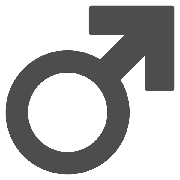 Símbolo masculino icono de vector plano — Vector de stock