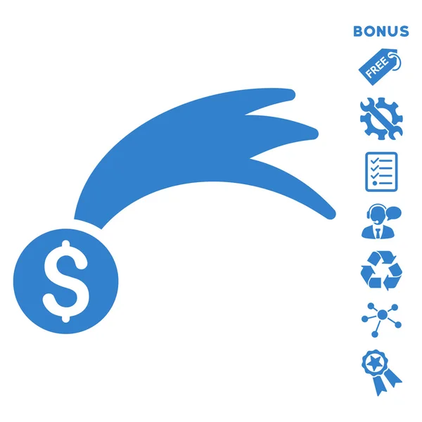 Lucky Money Flat Glyph Icon With Bonus — Stock Photo, Image