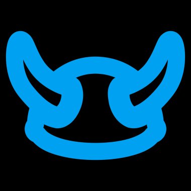 Viking kask kontur vektör simgesi