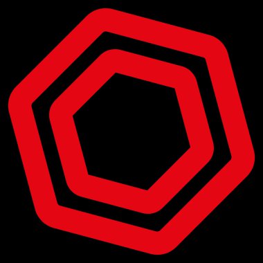 Vida somun kontur vektör simgesi