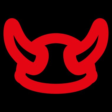 Viking kask kontur vektör simgesi