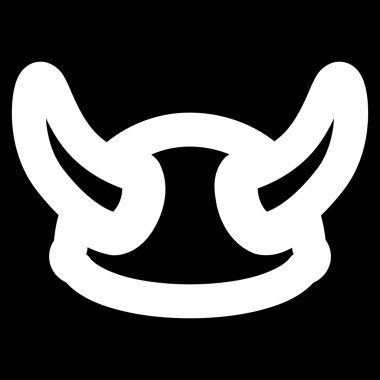 Viking kask kontur vektör simgesi