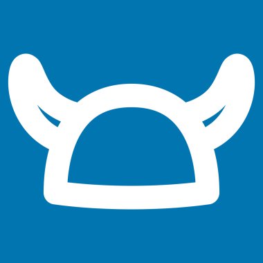 Boynuzlu miğfer kontur vektör simgesi