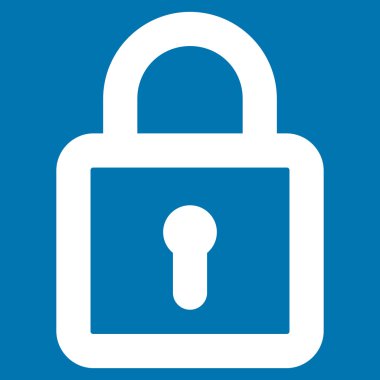 Kilit kontur vektör simgesi