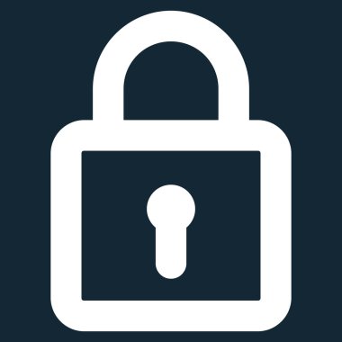 Kilit kontur vektör simgesi