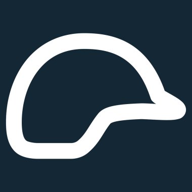 Motosiklet kask kontur vektör simgesi