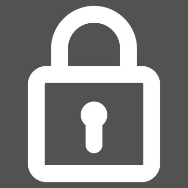 Kilit kontur vektör simgesi