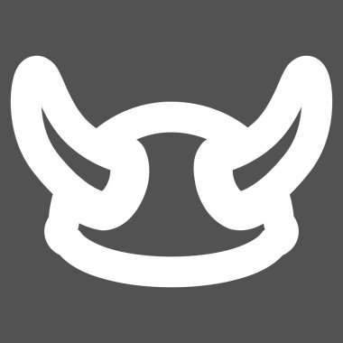 Viking kask kontur vektör simgesi