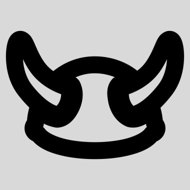 Viking kask kontur vektör simgesi