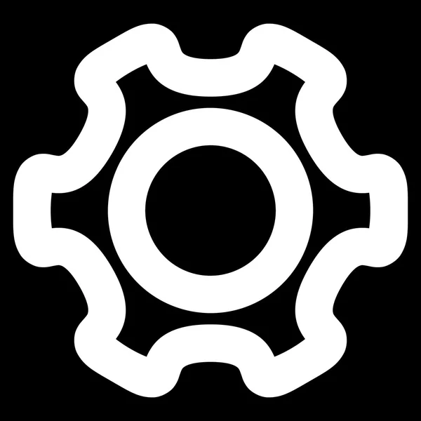 Cog Stroke Vector Icono — Vector de stock