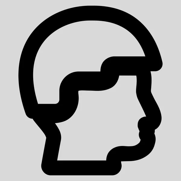 Sargento Head Stroke Vector Icono — Vector de stock