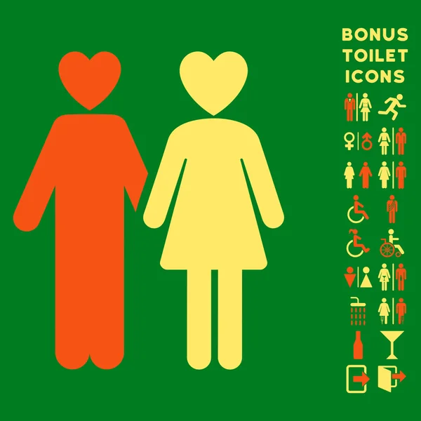 Влюбленные икона и бонус — стоковый вектор