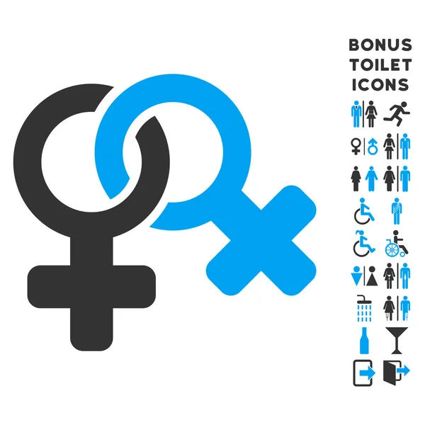 Символ Лесби плоская векторная икона и бонус — стоковый вектор