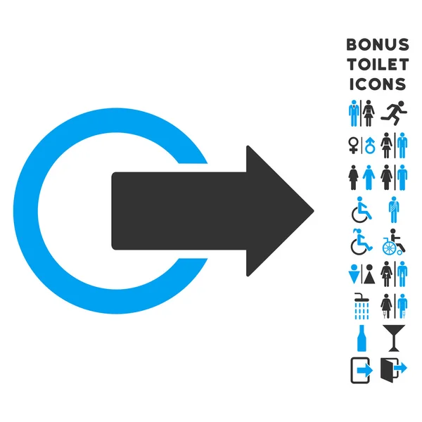 Ícone de vetor plano de logout e bônus — Vetor de Stock