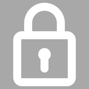 Kilit kontur vektör simgesi