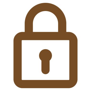 Kilit kontur vektör simgesi