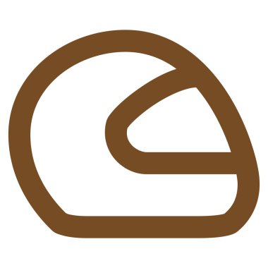 Motosiklet kask kontur vektör simgesi