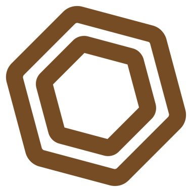 Vida somun kontur vektör simgesi