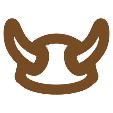 Viking kask kontur vektör simgesi