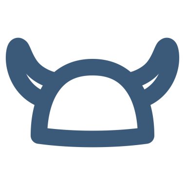 Boynuzlu miğfer kontur vektör simgesi